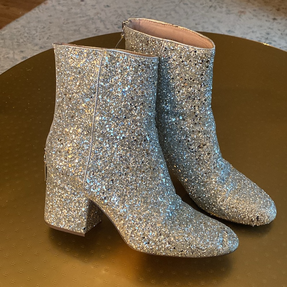 J Crew Sadie Glitter Ankle Boot 8.5